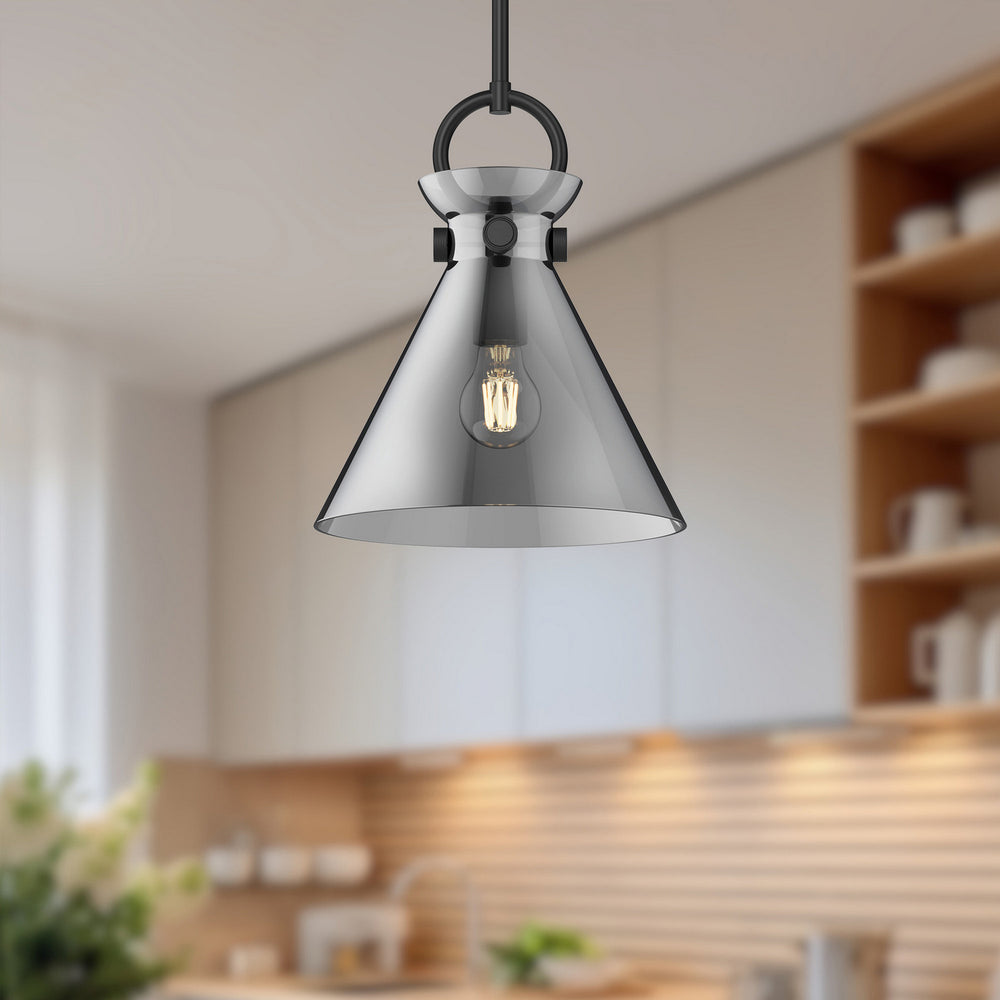 Alora Canada - PD412511MBSM - One Light Pendant - Emerson - Matte Black/Smoked Glass