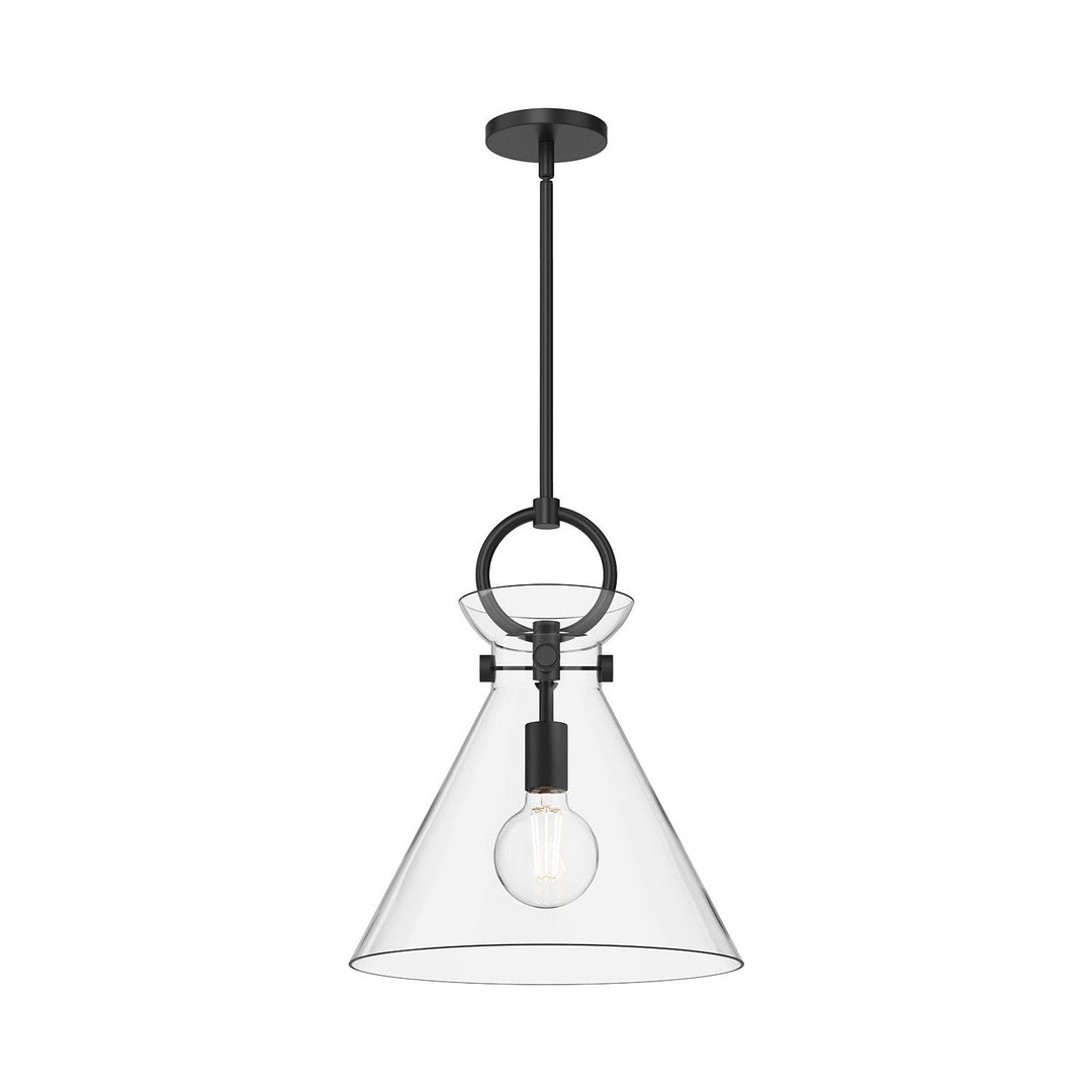 Alora Canada - PD412514MBCL - One Light Pendant - Emerson - Matte Black/Clear Glass