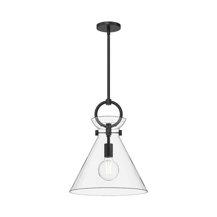 Alora Canada - PD412514MBCL - One Light Pendant - Emerson - Matte Black/Clear Glass