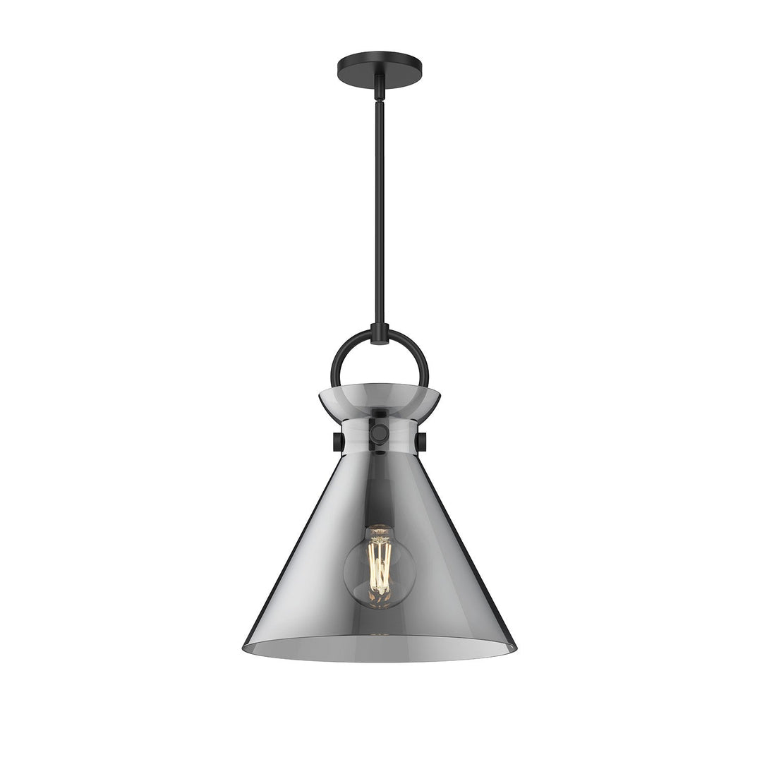 Alora Canada - PD412514MBSM - One Light Pendant - Emerson - Matte Black/Smoked Glass