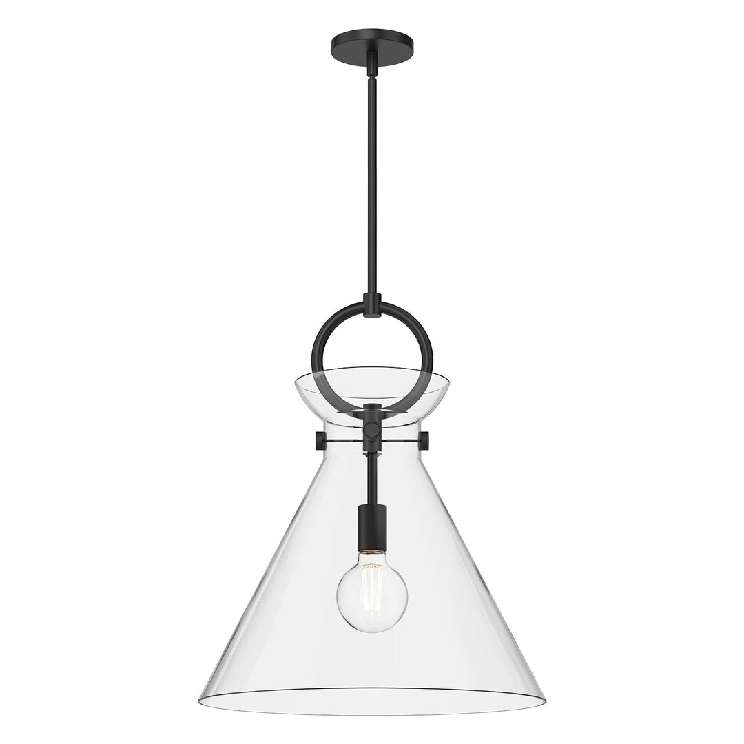 Alora Canada - PD412518MBCL - One Light Pendant - Emerson - Matte Black/Clear Glass