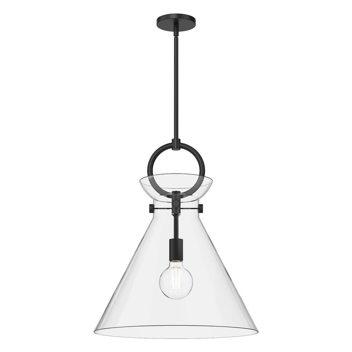 Alora Canada - PD412518MBCL - One Light Pendant - Emerson - Matte Black/Clear Glass