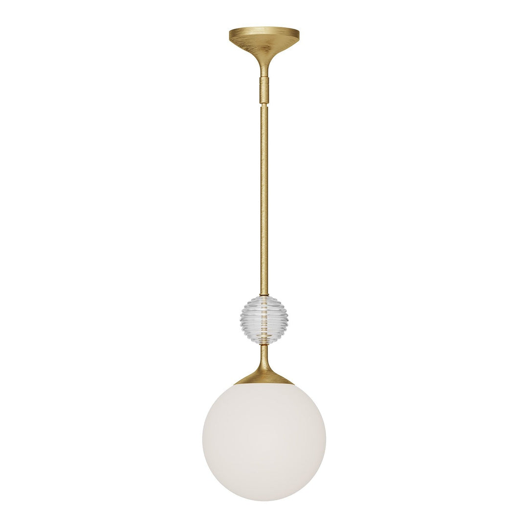 Alora Canada - PD415308BGOP - One Light Pendant - Celia - Brushed Gold/Opal Glass