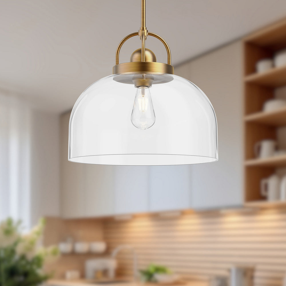 Alora Canada - PD461101AG - One Light Pendant - Lancaster - Aged Gold