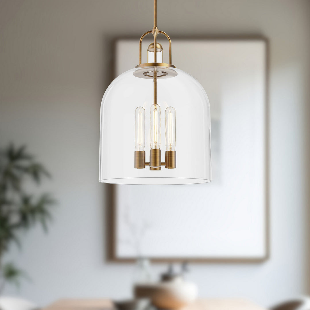 Alora Canada - PD461104AG - Four Light Pendant - Lancaster - Aged Gold