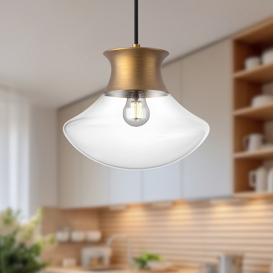 Alora Canada - PD464012AG - One Light Pendant - Marcel - Aged Gold