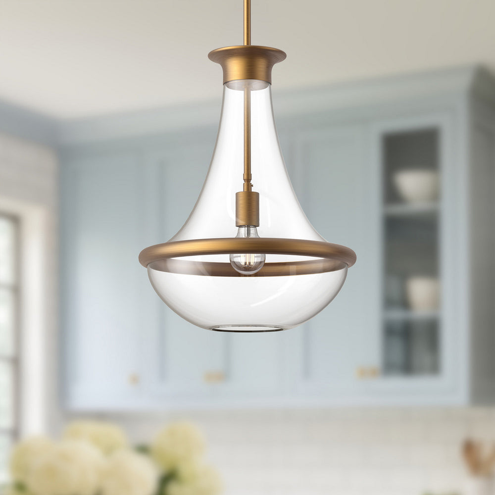 Alora Canada - PD464014AG - One Light Pendant - Marcel - Aged Gold
