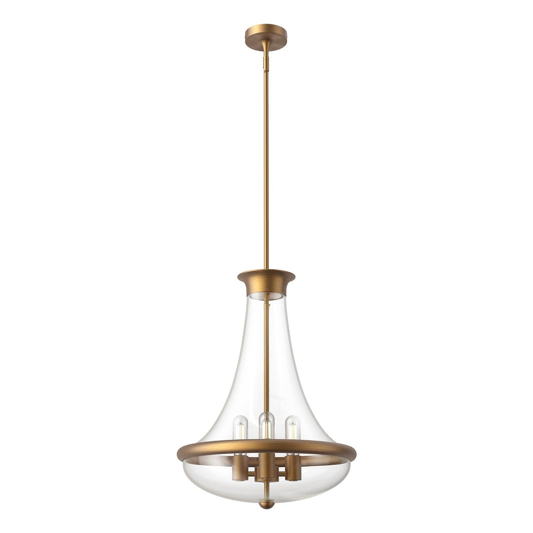 Alora Canada - PD464018AG - Four Light Pendant - Marcel - Aged Gold
