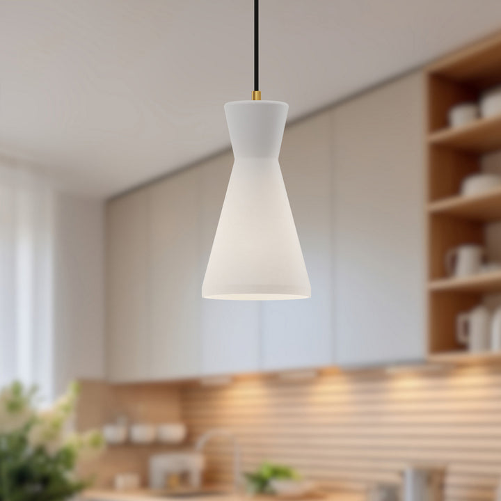 Alora Canada - PD473706AGOP - One Light Pendant - Betty - Aged Gold/Opal Glass