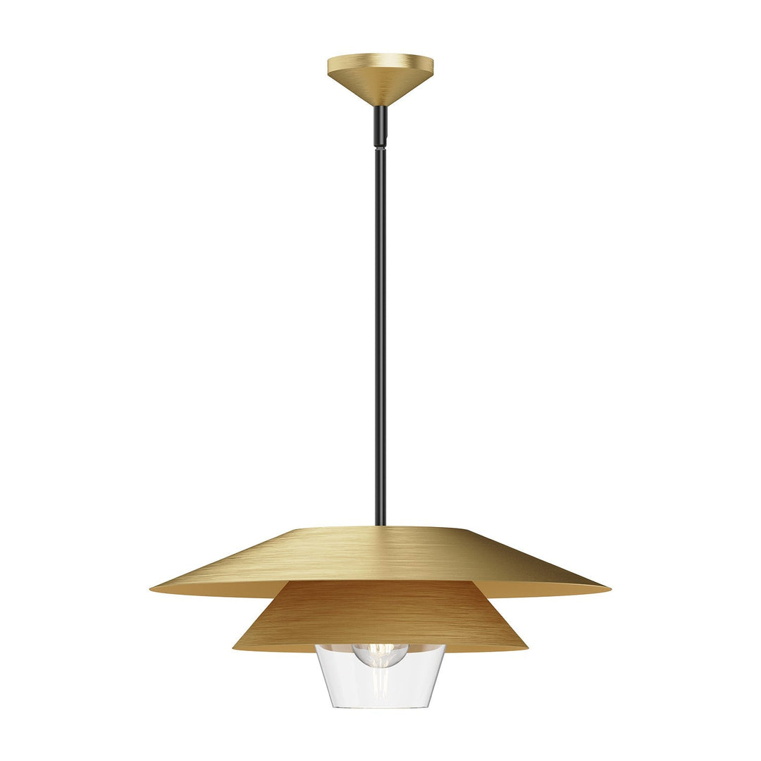 Alora Canada - PD475120BGCL - One Light Pendant - Tetsu - Brushed Gold/Clear Glass