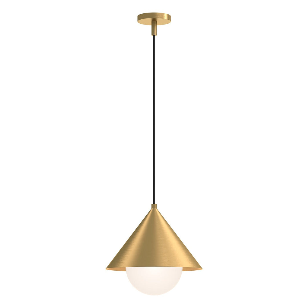 Alora Canada - PD485214BGOP - One Light Pendant - Remy - Brushed Gold/Opal Glass