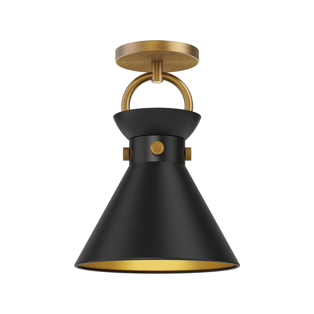 Alora Canada - SF412009AGMB - One Light Semi-Flush Mount - Emerson - Aged Gold/Matte Black