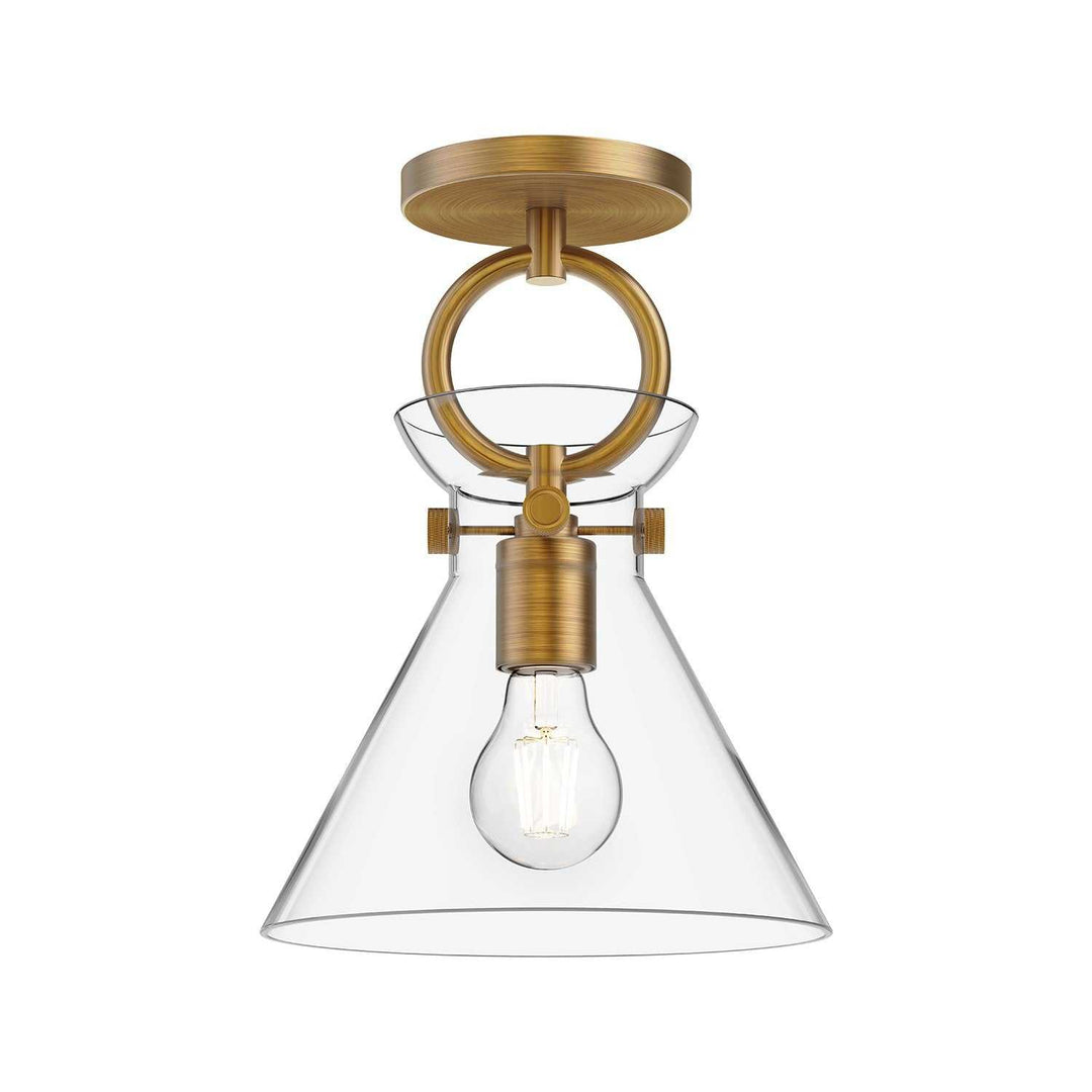 Alora Canada - SF412509AGCL - One Light Semi-Flush Mount - Emerson - Aged Gold/Clear