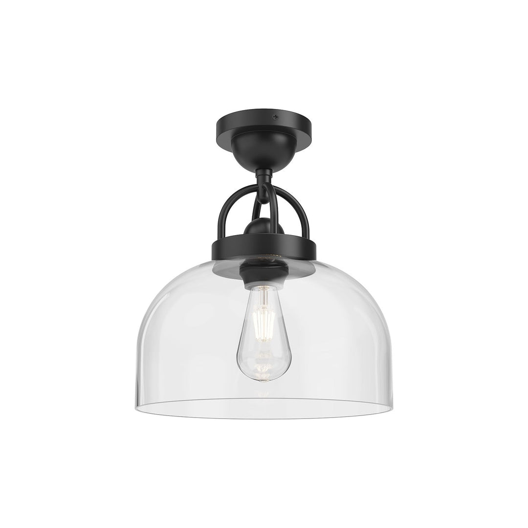 Alora Canada - SF461101MB - One Light Semi-Flush Mount - Lancaster - Matte Black