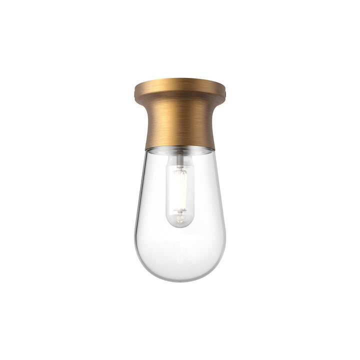 Alora Canada - SF464001AG - One Light Semi-Flush Mount - Marcel - Aged Gold