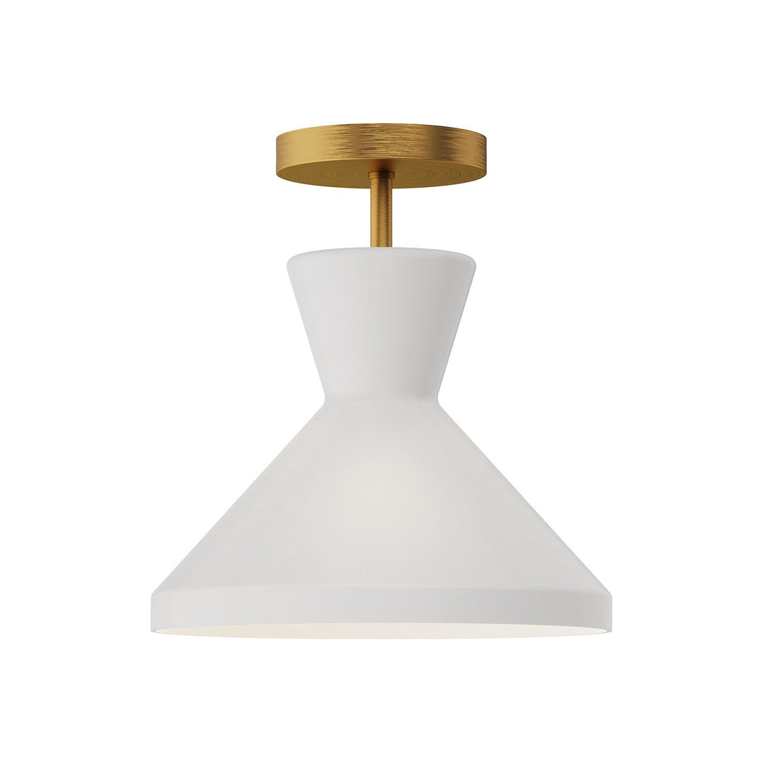 Alora Canada - SF473710AGOP - One Light Semi-Flush Mount - Betty - Aged Gold/Opal Glass