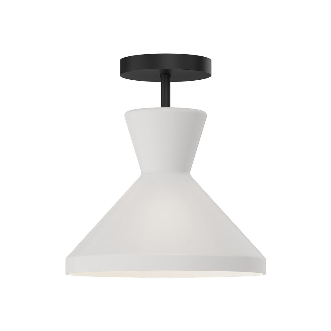 Alora Canada - SF473710MBOP - One Light Semi-Flush Mount - Betty - Matte Black/Opal Glass