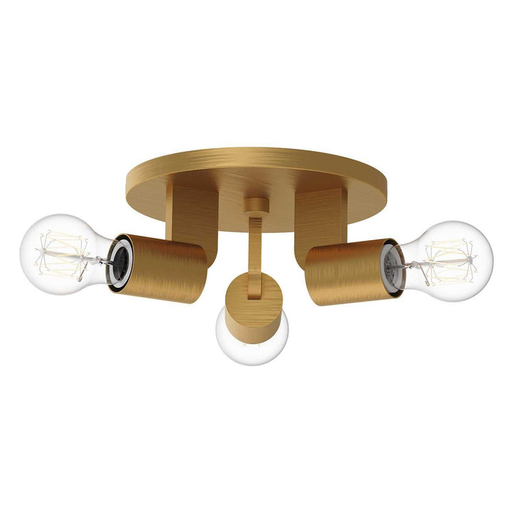 Alora Canada - SF607003AG - Three Light Semi-Flush Mount - Claire - Aged Gold