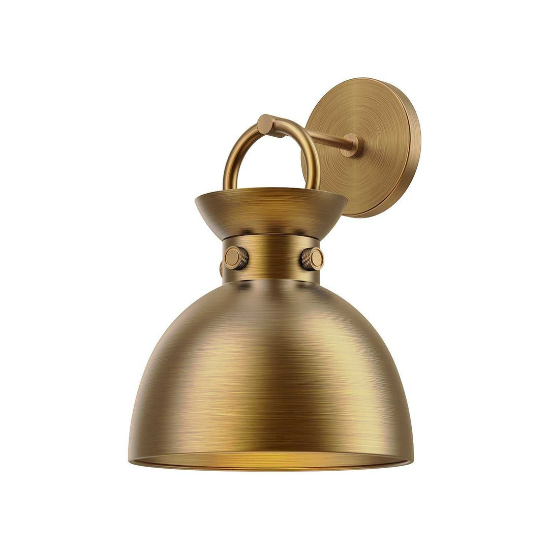 Waldo One Light Wall Sconce in Aged Gold Alora Canada