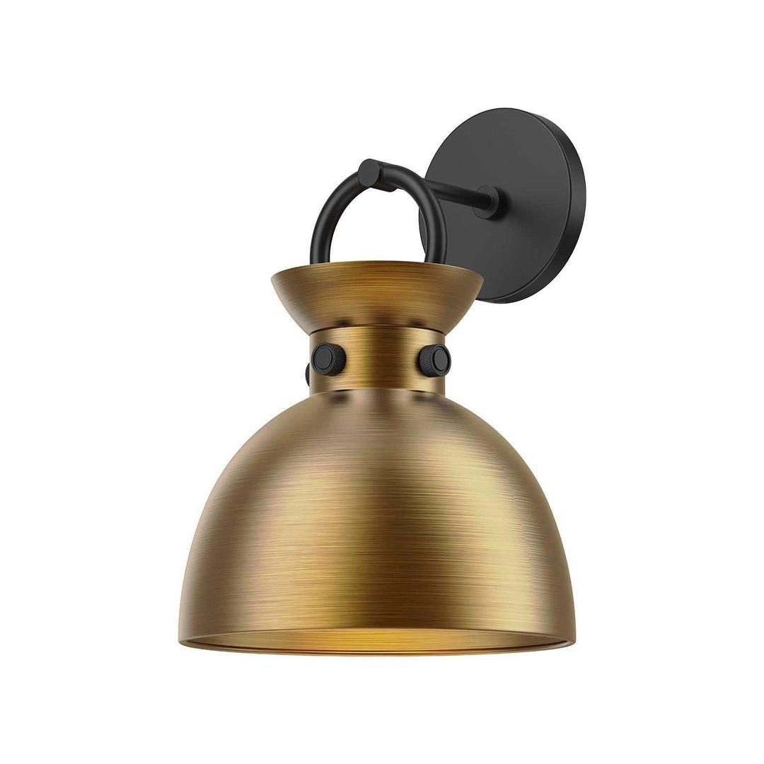Waldo One Light Wall Sconce in Matte Black/Aged Gold Alora Canada