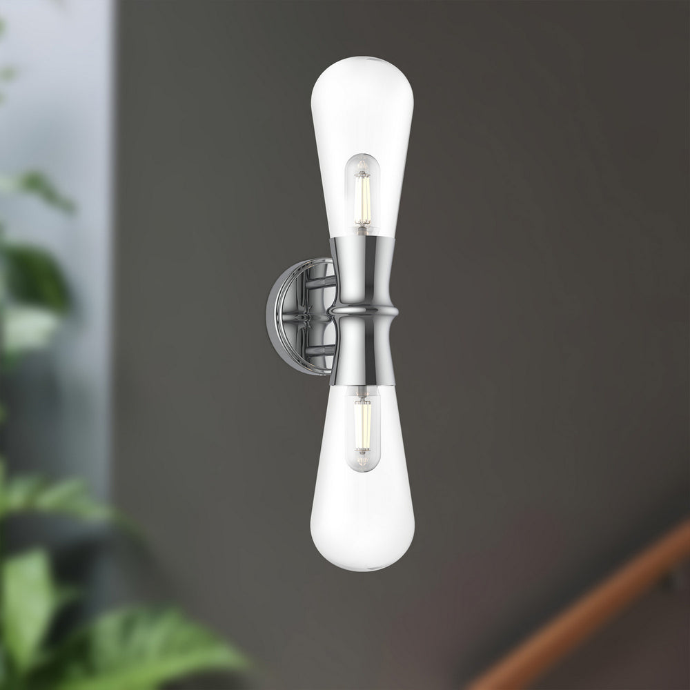 Alora Canada - WV464002CH - Two Light Wall Sconce - Marcel - Chrome