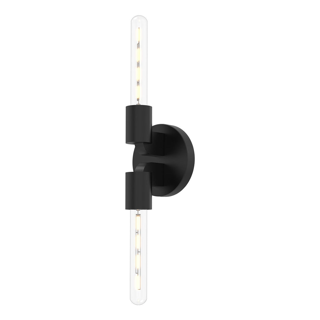 Claire Two Light Wall Sconce in Matte Black Alora Canada