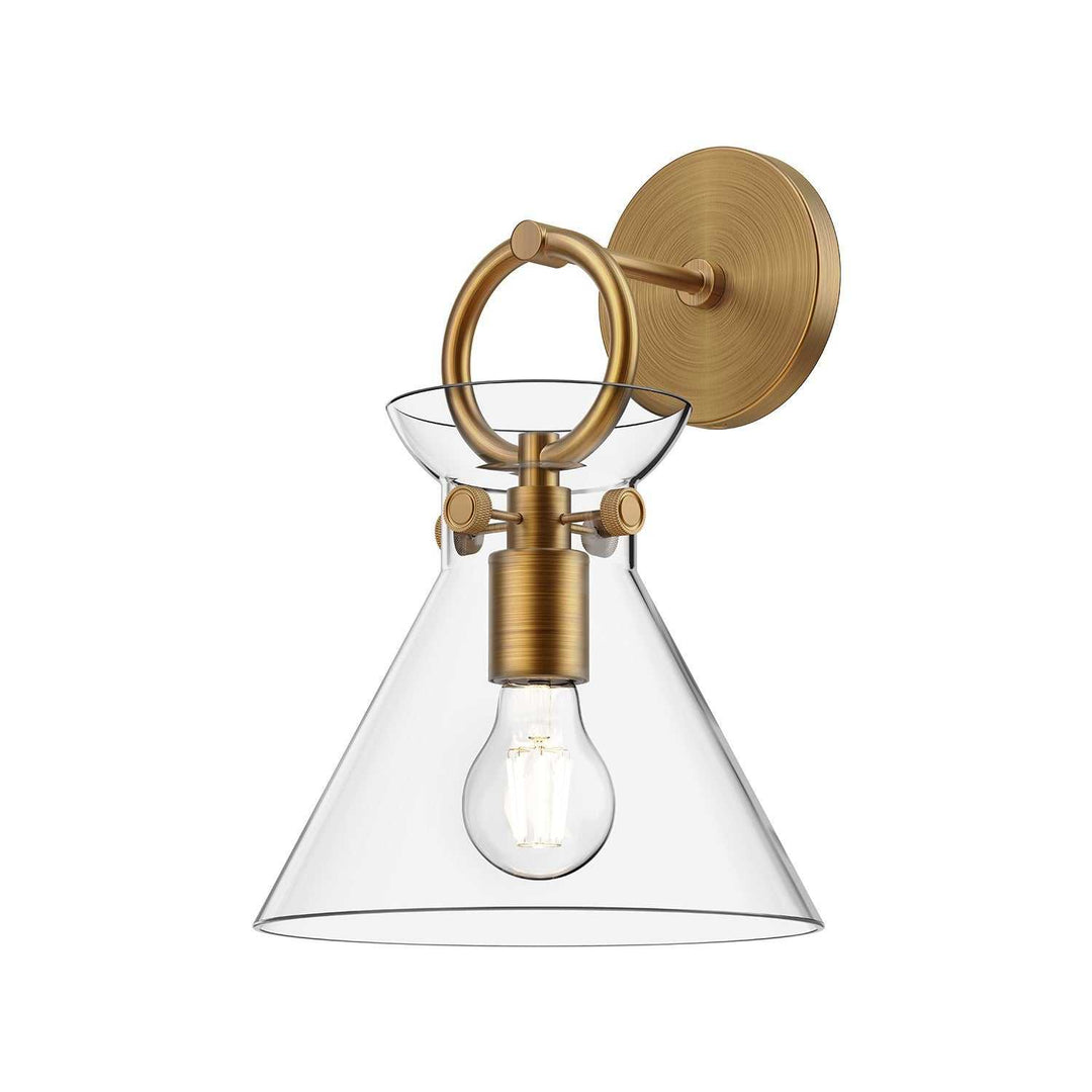 Emerson One Light Wall Sconce in Aged Gold/Clear Alora Canada