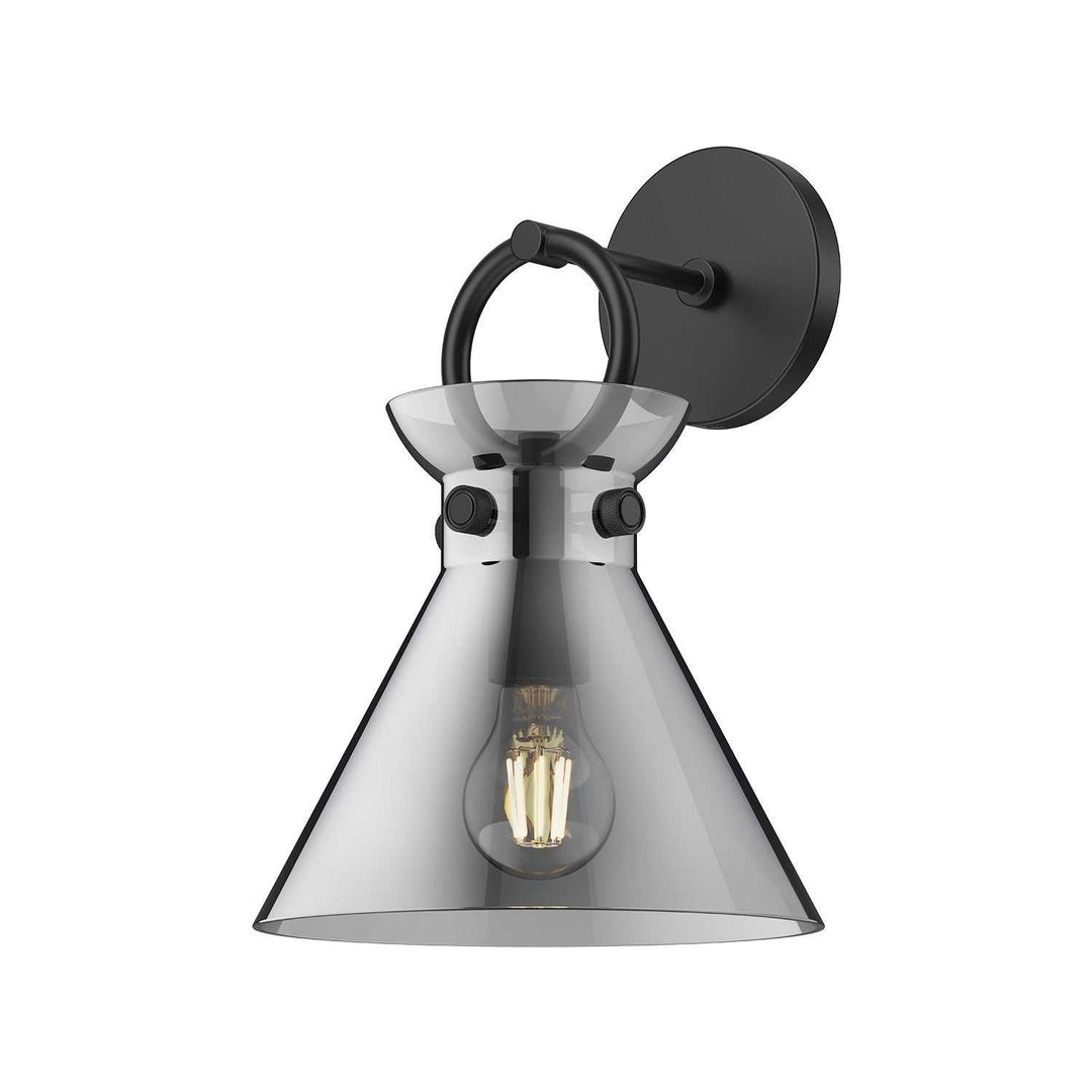 Emerson One Light Wall Sconce in Matte Black/Smoked Alora Canada