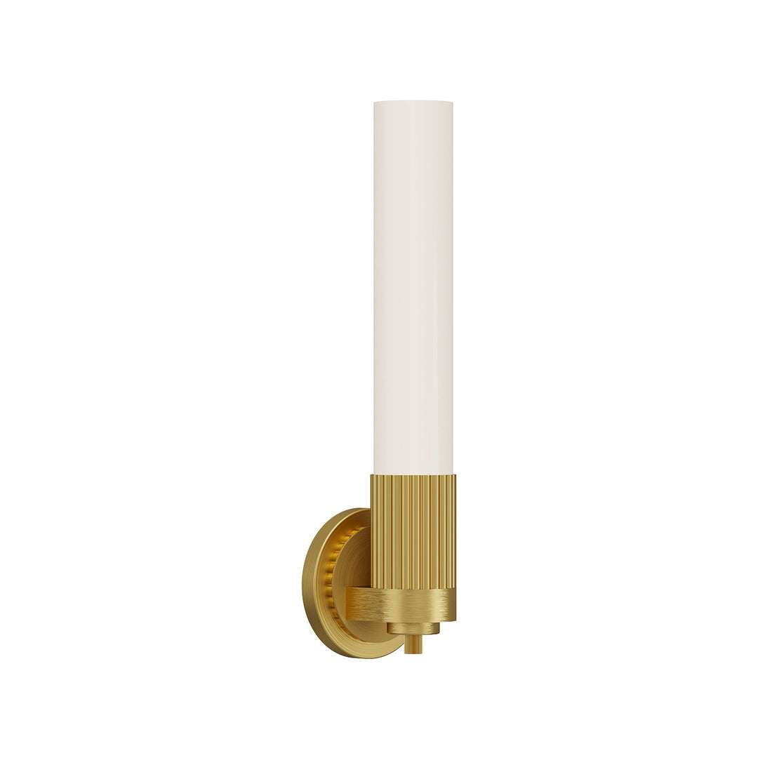 Rue One Light Wall Sconce in Brushed Gold Alora Canada