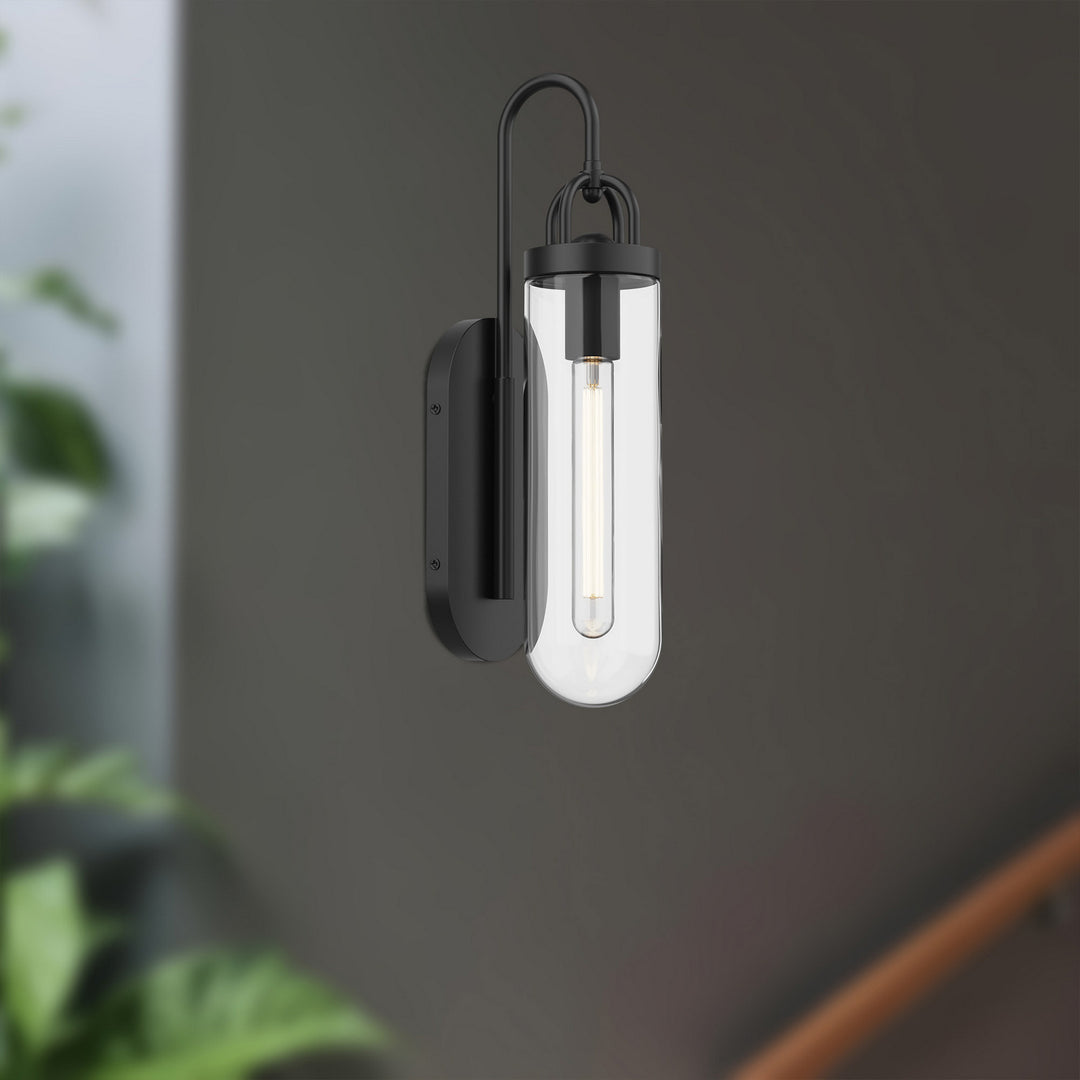 Alora Canada - WV461101MB - One Light Wall Sconce - Lancaster - Matte Black