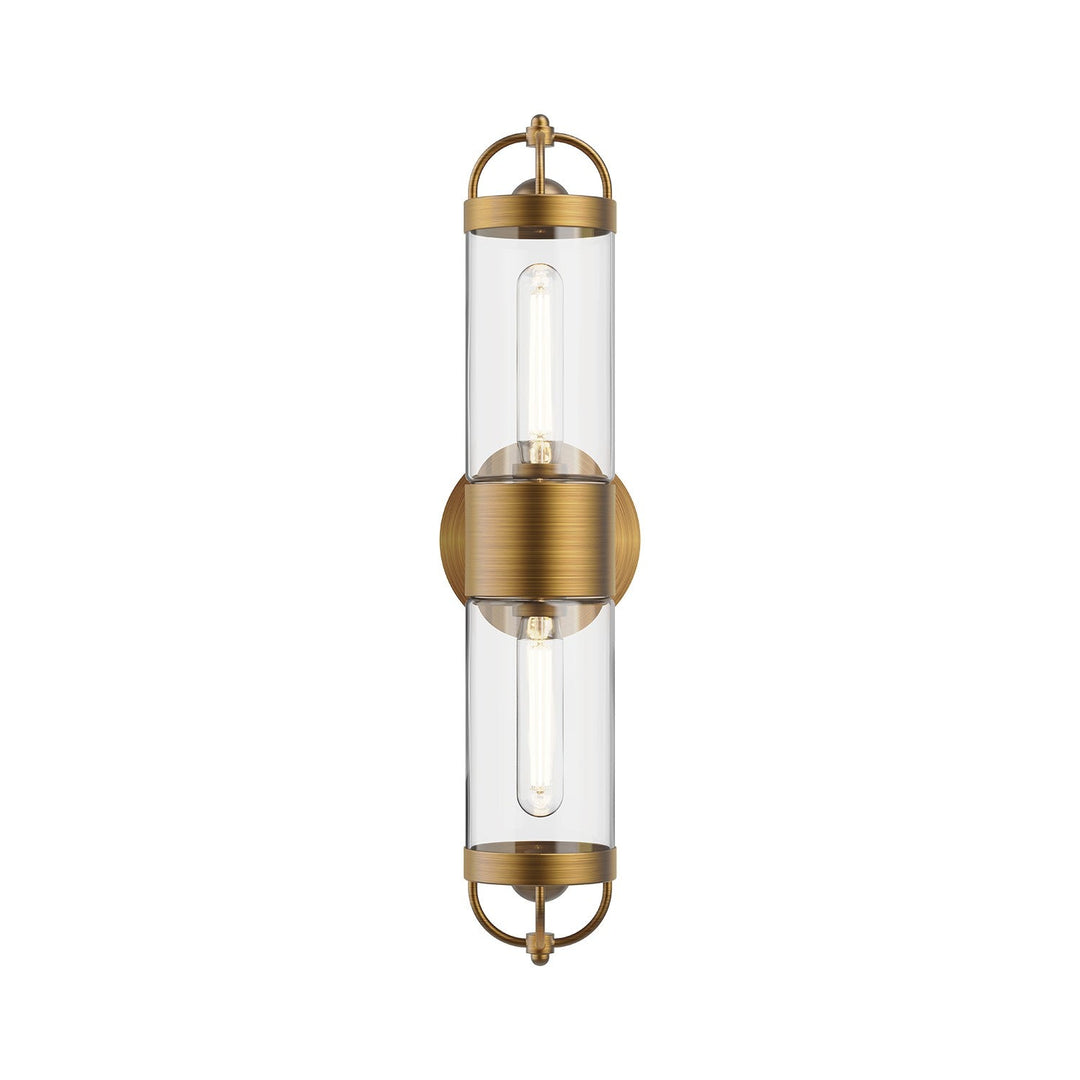 Lancaster Two Light Wall Sconce in Aged Gold Alora Canada