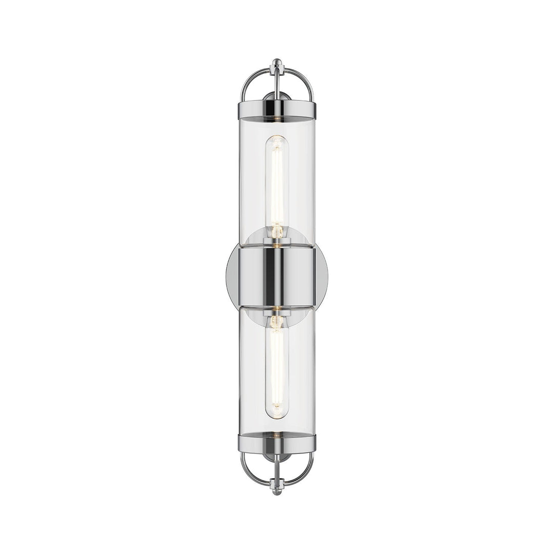 Lancaster Two Light Wall Sconce in Chrome Alora Canada