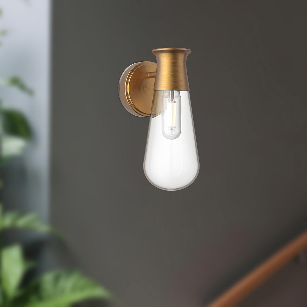 Alora Canada - WV464001AG - One Light Wall Sconce - Marcel - Aged Gold