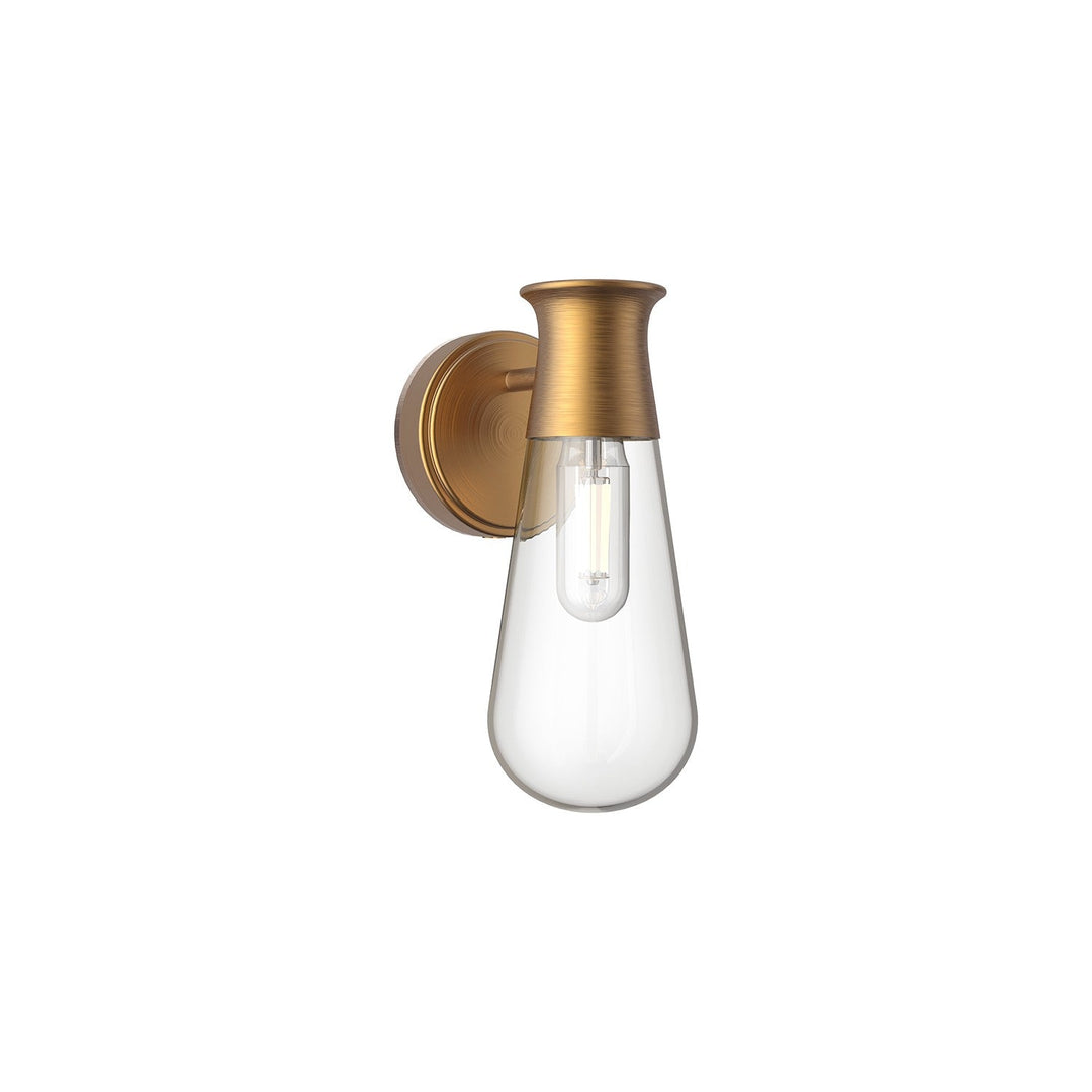 Marcel One Light Wall Sconce in Aged Gold Alora Canada