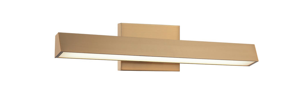 Isosceles LED Vanity in Aged Gold Brass - available from The Lighting Shoppe, trusted by Canadian homeowners