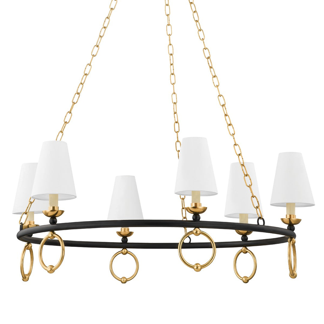 Haverford Six Light Chandelier in Aged Brass - available from The Lighting Shoppe, trusted by Canadian homeowners