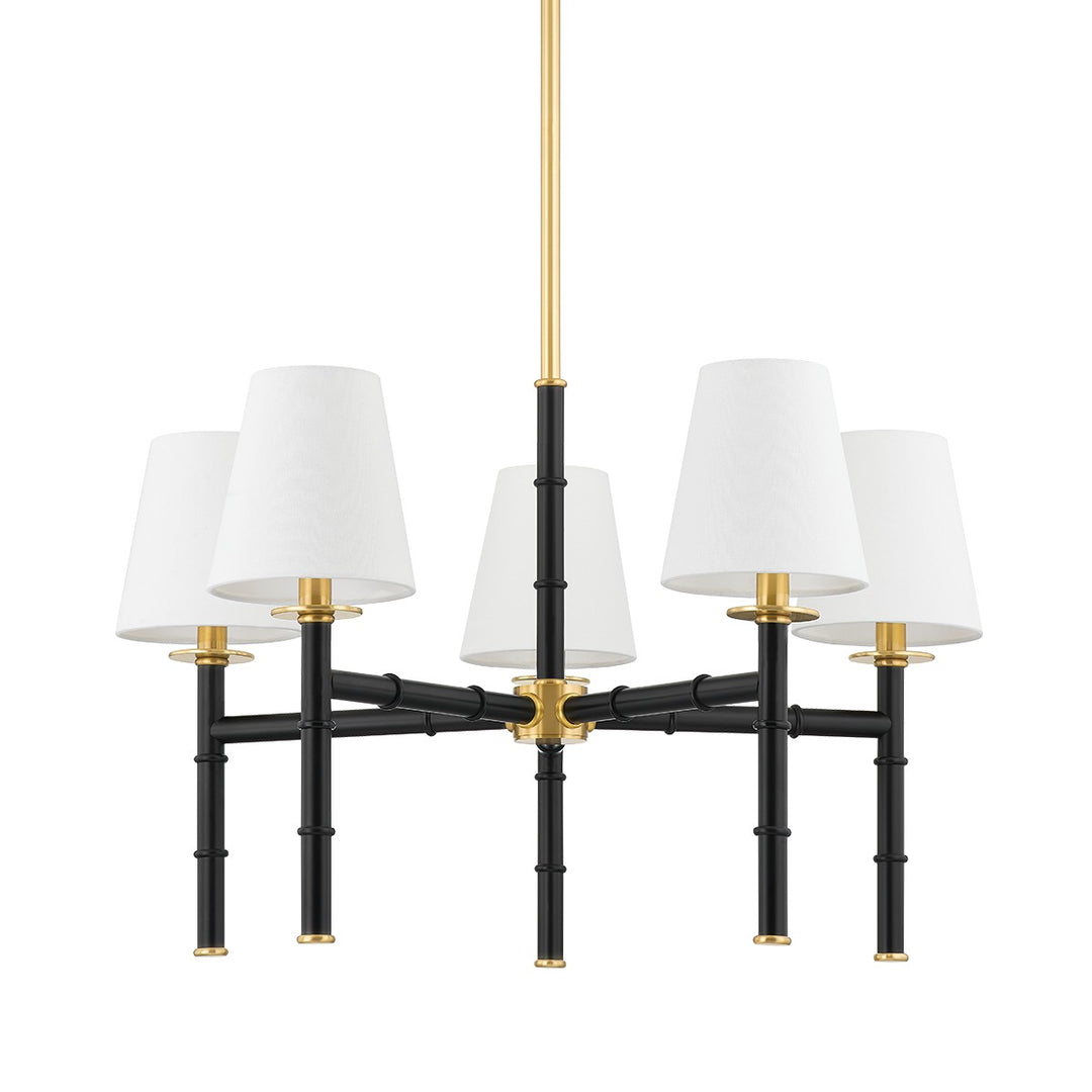 Banyan Five Light Chandelier in Aged Brass - available from The Lighting Shoppe, trusted by Canadian homeowners