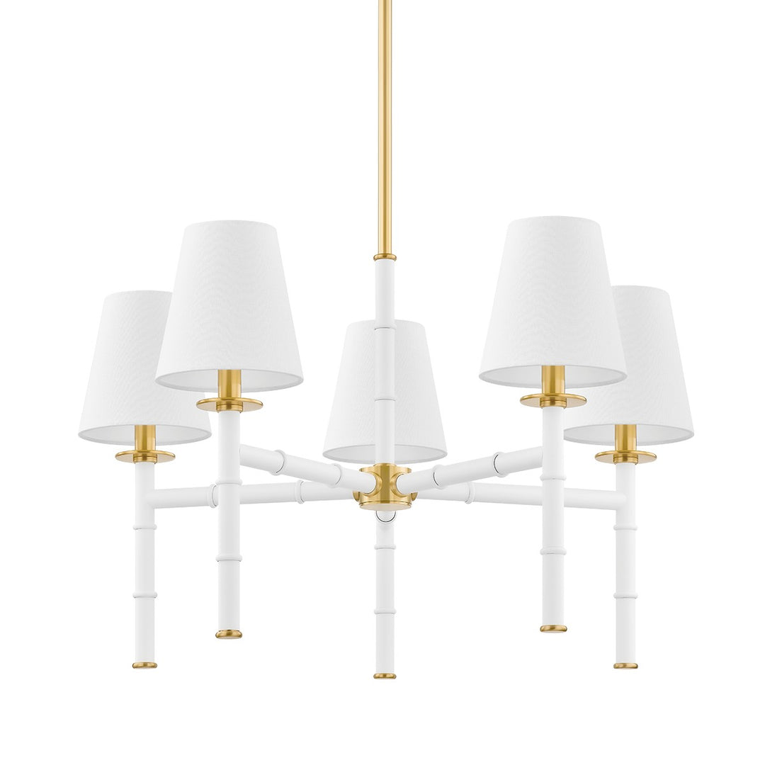 Banyan Five Light Chandelier in Aged Brass - available from The Lighting Shoppe, trusted by Canadian homeowners
