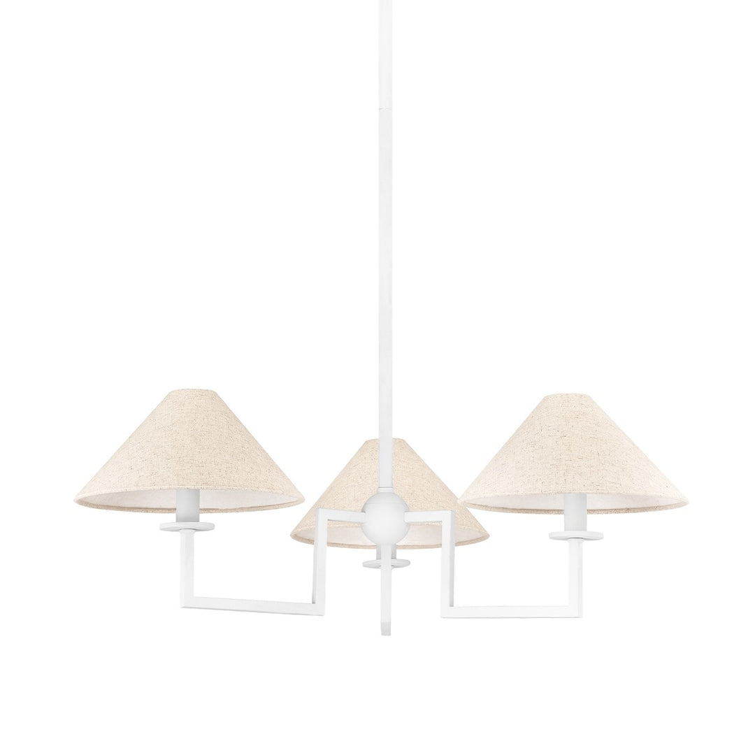 Gladwyne Three Light Chandelier in Textured White - available from The Lighting Shoppe, trusted by Canadian homeowners