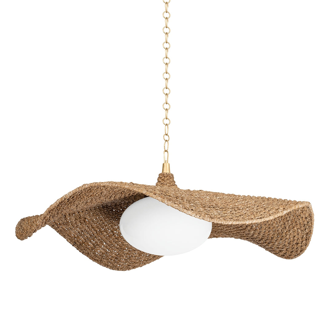 Corbett Lighting Canada - 347-59-VGL - One Light Chandelier - Levene - Vintage Gold Leaf