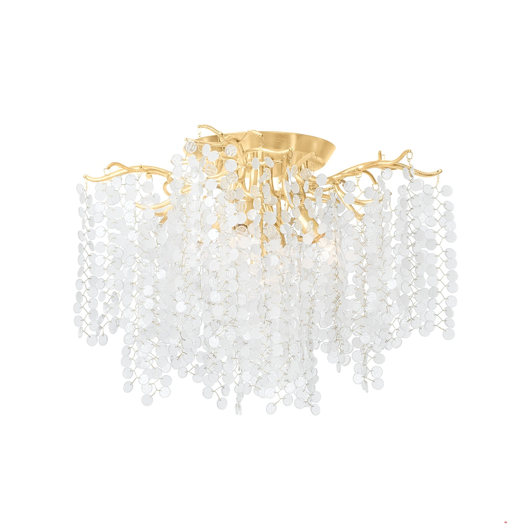 Corbett Lighting Canada - 350-24-GL - Five Light Semi Flush Mount - Genoa - Gold Leaf