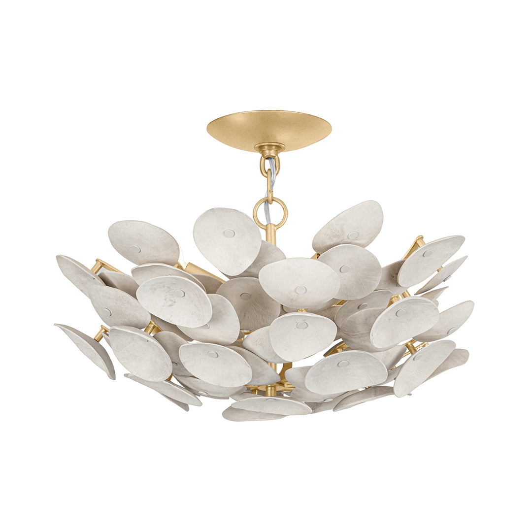 Corbett Lighting Canada - 356-21-VGL - Three Light Semi Flush Mount - Aimi - Vintage Gold Leaf