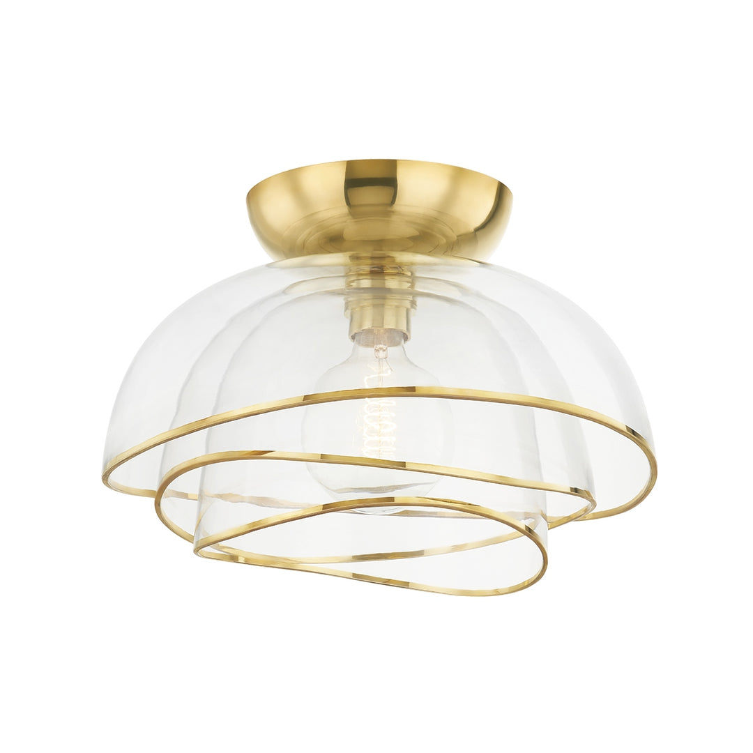 Corbett Lighting Canada - 358-17-VPB - One Light Flush Mount - Esme - Vintage Polished Brass