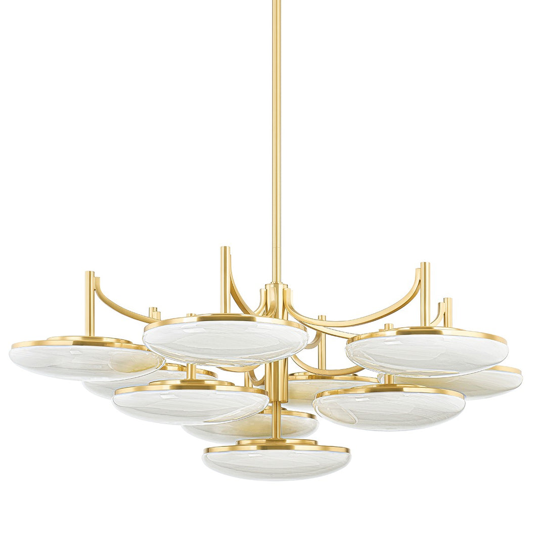 Bregman LED Chandelier in Aged Brass - available from The Lighting Shoppe, trusted by Canadian homeowners