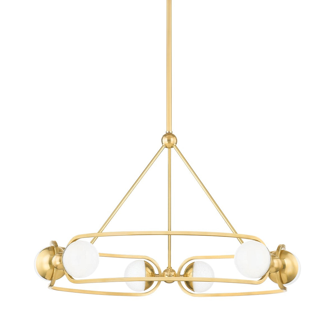 Hartford LED Chandelier in Aged Brass - available from The Lighting Shoppe, trusted by Canadian homeowners