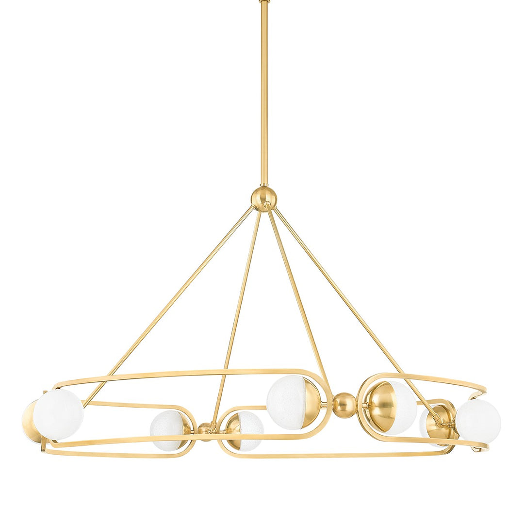 Hartford LED Chandelier in Aged Brass - available from The Lighting Shoppe, trusted by Canadian homeowners