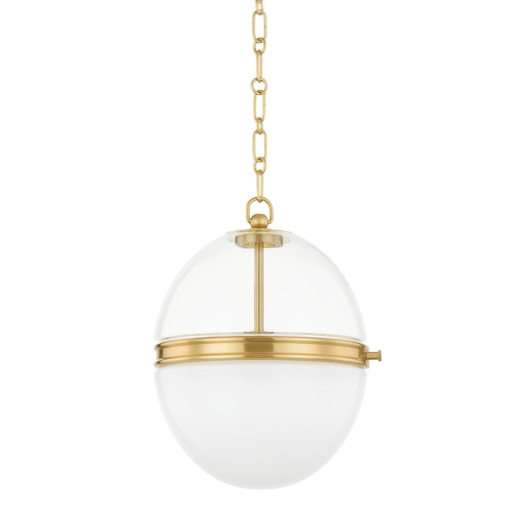 Donnell One Light Pendant in Aged Brass - available from The Lighting Shoppe, trusted by Canadian homeowners