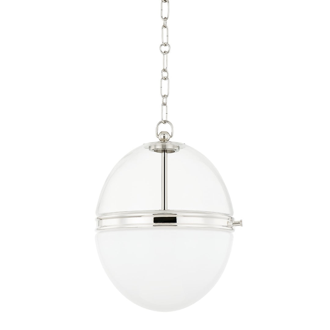 Donnell One Light Pendant in Polished Nickel - available from The Lighting Shoppe, trusted by Canadian homeowners