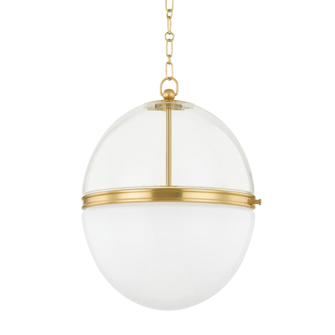 Donnell One Light Pendant in Aged Brass - available from The Lighting Shoppe, trusted by Canadian homeowners