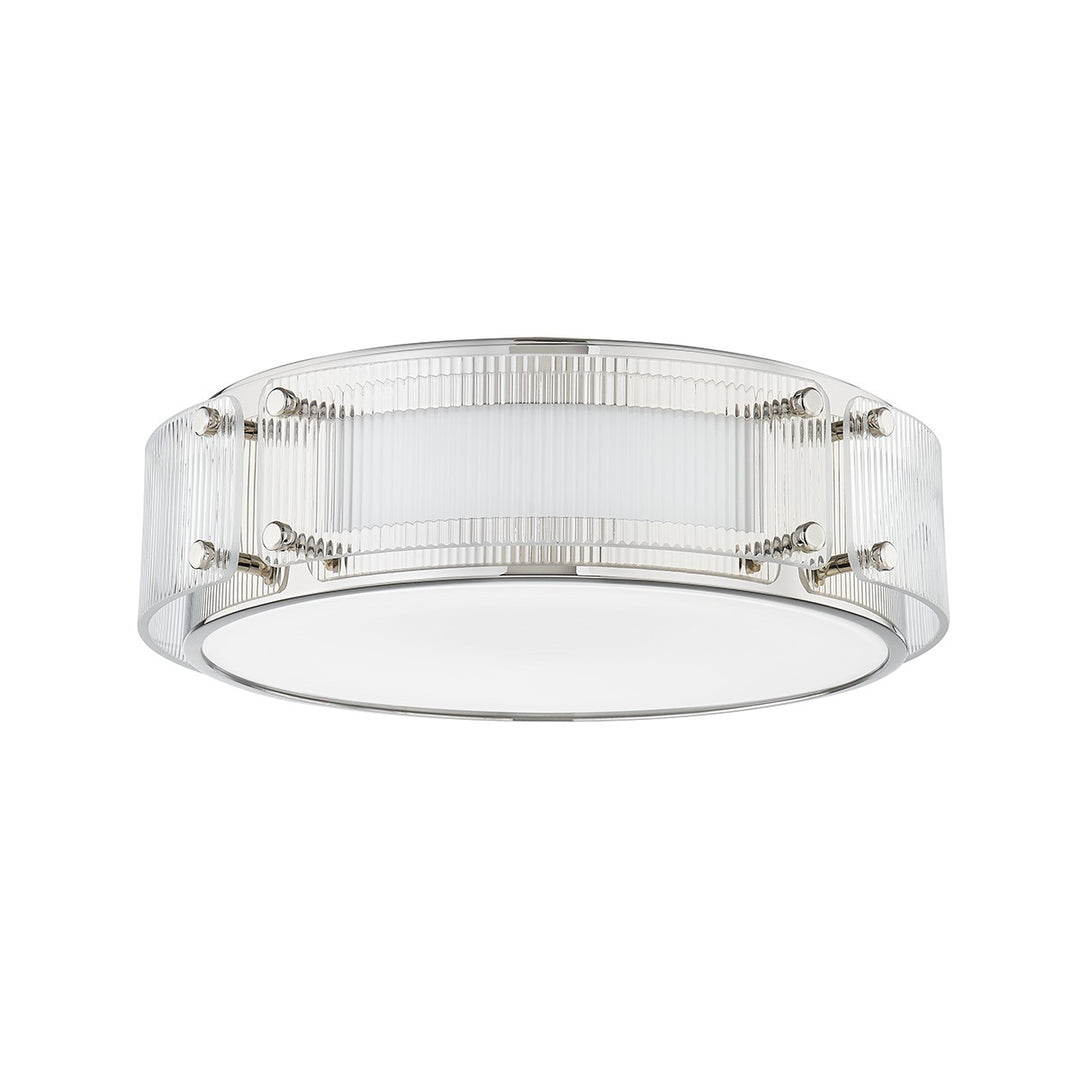 Clifford LED Flush Mount in Polished Nickel - available from The Lighting Shoppe, trusted by Canadian homeowners